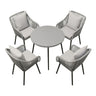 5 Piece Twisted Rattan Patio Dining Set With Table