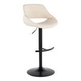 Fabrizzi - Adjustable Barstool With Rounded T Footrest (Set of 2) - Black Metal