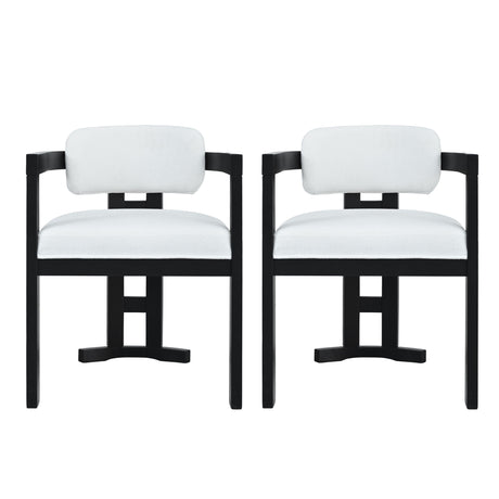 Stylish Indoor Upholstered Wood Dining Chair (Set of 2)