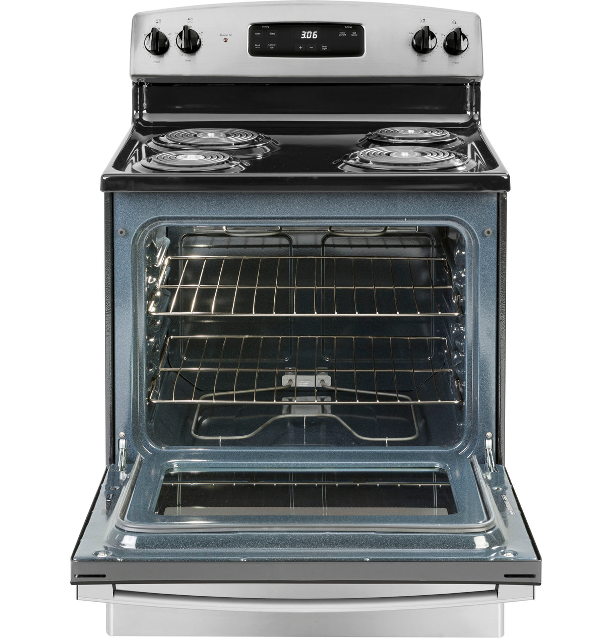 GE JBS360RTSS - 30 in. 5 cu. ft. Electric Range with Coil Burners - Stainless Steel