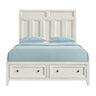 Storage Bed With Panel Headboard And Spacious Footboard Drawers