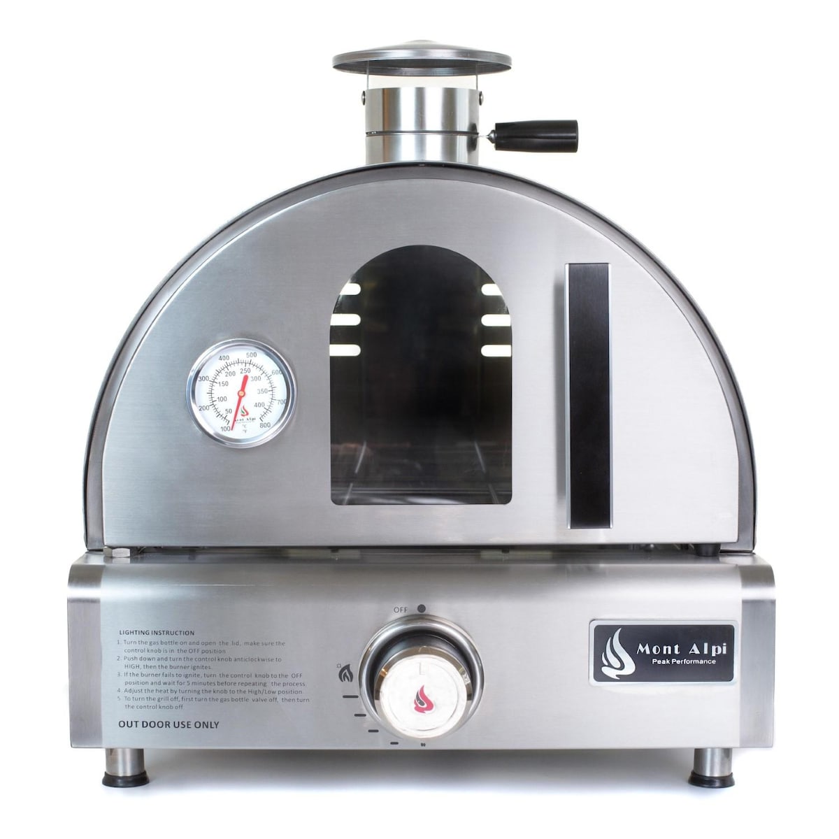 Mont Alpi Portable Natural Gas Outdoor Pizza Oven - MAPZ-SS