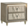 Mika - 2 Drawer LED Nightstand With USB