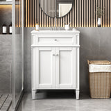 Bathroom Vanity With 2 Doors And Tip Out Drawer, Soft Closing Hinges