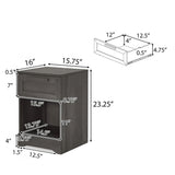 Broxon - Rustic Drawer Nightstand