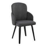 Dahlia - Contemporary Dining Chair (Set of 2) - Black Wood