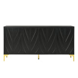 Modern Sideboard Buffet Cabinet With Handleless Press To Open Design With 4 Doors