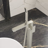 Freestanding Bathtub Faucet With Waterfall Tub Filler And Hand Shower