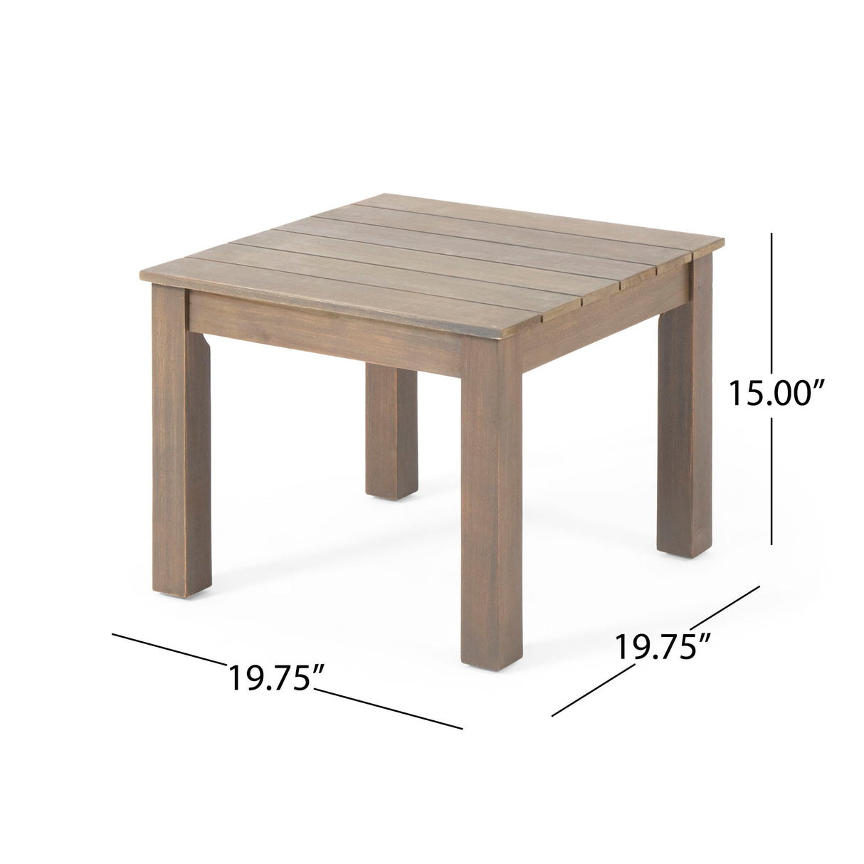 Halcyon - Outdoor Side Table With Slat Design