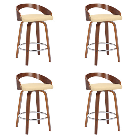 Sonia - 26" Counter Height Swivel Bar Stool - Walnut Wood