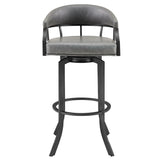 Pharaoh - Swivel Faux Leather Bar Stool - Mineral Finish