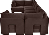 Hammond - Velvet Performance Fabric Upholstered 7 Piece U-Shaped Sectional