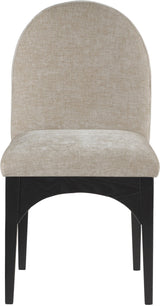 Waldorf - Chenille Dining Side Chair With Black Legs