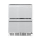 Summerset 24 Inch Outdoor Rated Double Drawer Refrigerator - RFR-24DR2-A