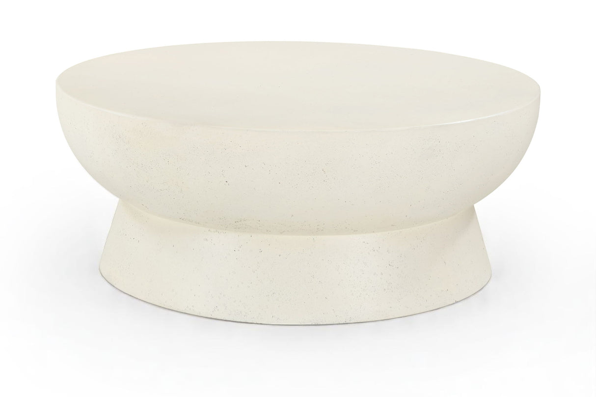 Avaya - Concrete And Fiberglass Indoor / Outdoor Coffee Table - Cream