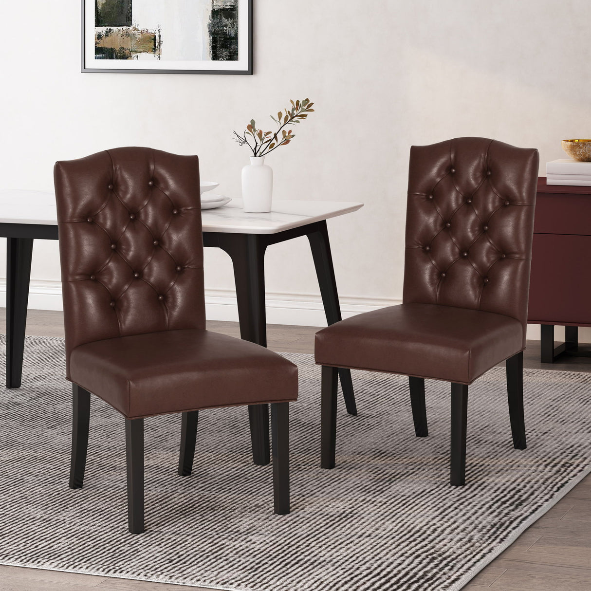 Harriet - Tufted Dining Chair With Button Tufting And Diamond Stitching