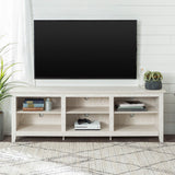 Modern Transitional 3 Shelf Open Storage 70" TV Stand For 80" TVs