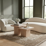 Spencer - 18" Oak Veneer 2 Piece Coffee Table