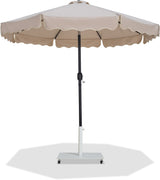 Amalfi - Aluminum Patio Umbrella - White Base / Black Pole