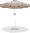 Amalfi - Aluminum Patio Umbrella - White Base / Black Pole
