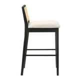Tobias - Coastal Modern Wood Bar Height Kitchen Bar Stool