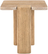 Ravenna - Genuine Fabric Travertine And Oak Wood Table
