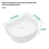Vessel Bathroom Sink With Design - White