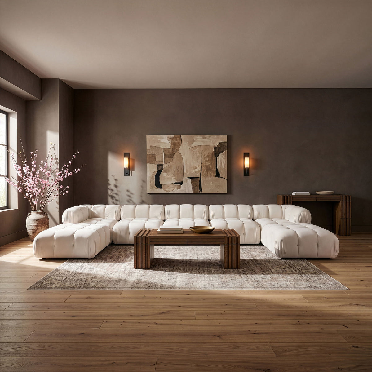 Orin - 7 Piece Modular Sectional (3 Modular Chairs, 2 Corner Chairs & 2 Ottomans)