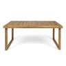 Outdoor Acacia Wood Dining Table, Sandblast Finish