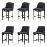 Marvin - Steel Frame Faux Leather Upholstered Counter Height Barstool
