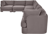 Hammond - Velvet Performance Fabric Upholstered 7 Piece Sectional