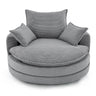 360° Swivel Accent Barrel Chair With Dual Layer Cushion And 3 Removable Pillows