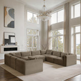 Shaggy - Fabric 8 Piece Modular U-Shaped Sectional