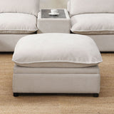 Marisa - Modular Ottoman With Storage - Beige Boucle