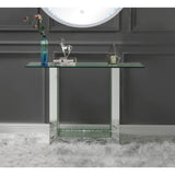 Nysa - 46" Console Table - Mirrored & Faux Crystals