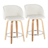 Fran - 34" Fixed-Height Counter Stool (Set of 2) - Zebra Wood