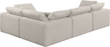 Comfy - 4 Piece Linen Fabric Modular Sectional