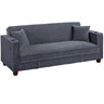 Modern Convertible Sofa With Hidden Storage USB Port, Cup Holder