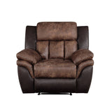 Jaylen - Motion Recliner - Toffee & Espresso Polished Microfiber