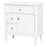 Modern Bathroom Vanity With Sink, Freestanding Cabinet With Flip Drawer & Adjustable Shelf