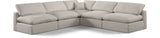 Comfy - 5 Piece Linen Modular Corner Armless Sectional