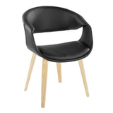 Curvo - Upholstered Chair (Set of 2) - Natural Wood Legs