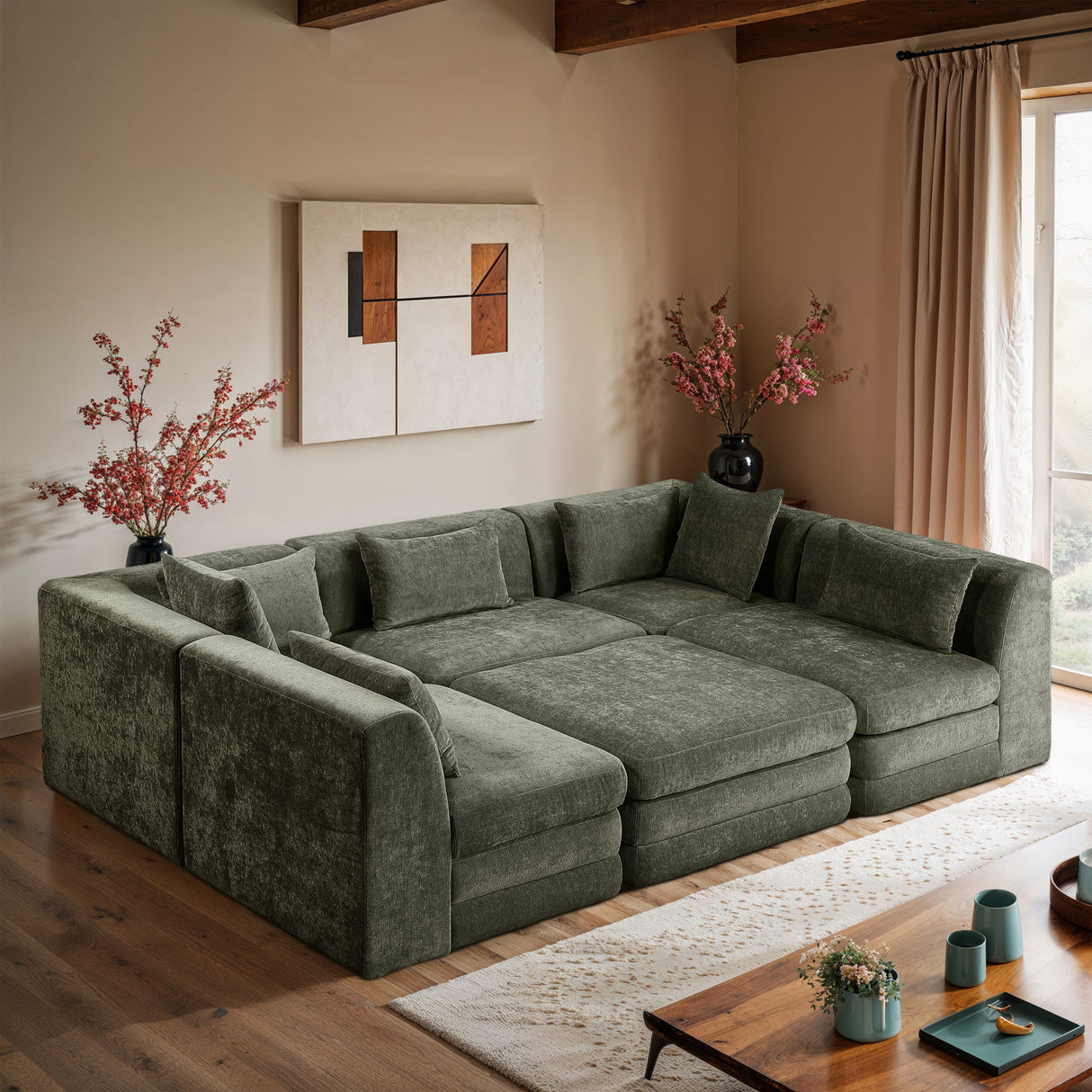 Stellar - 6 Piece Upholstered Modular Sectional