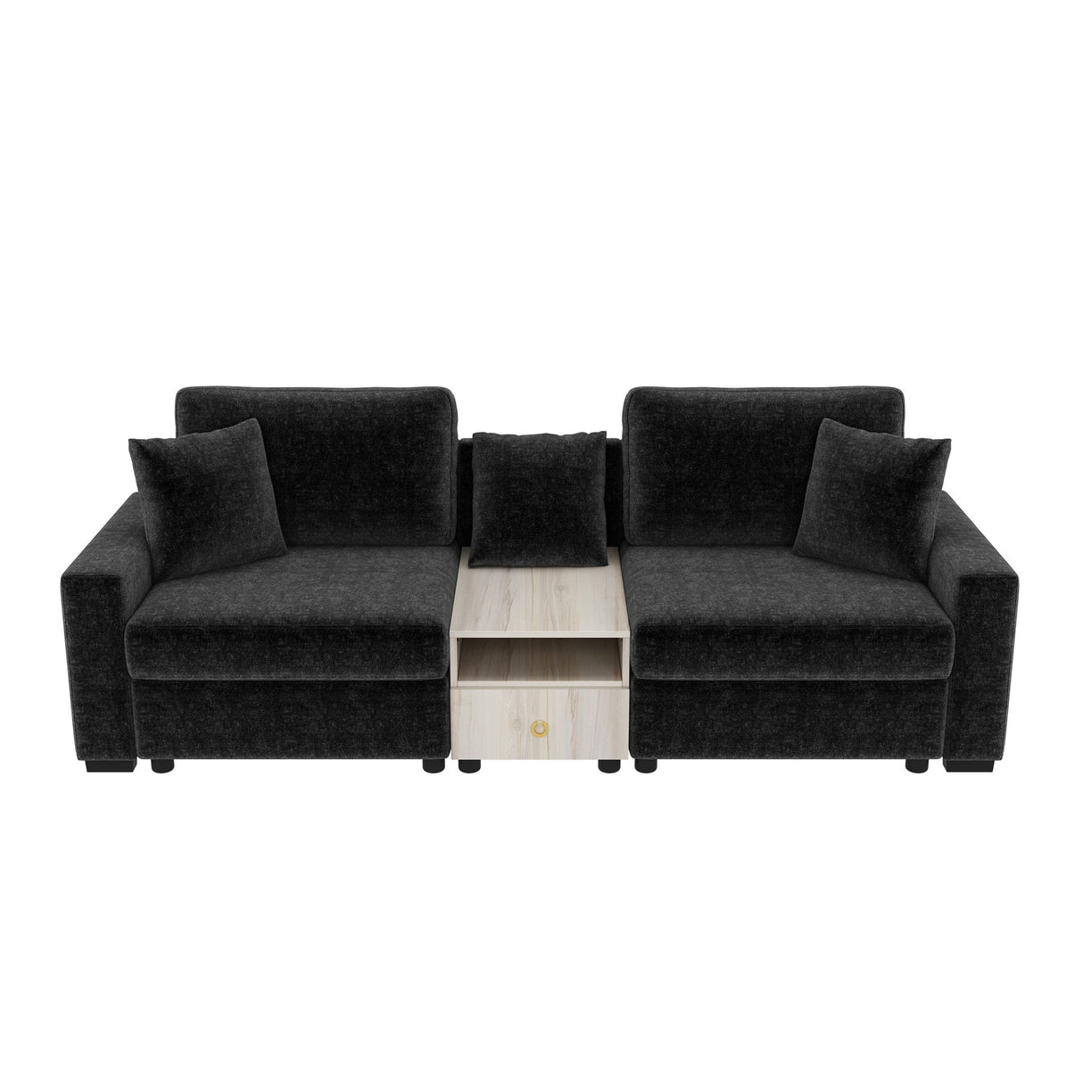 Modular Sofa Couch With Storage Armrest And Center Console