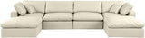 Comfy - 6 Piece Faux Leather Modular Double Chaise Sectional