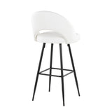Renee - Upholstered Fixed-Height Barstool (Set of 2) - Black Base
