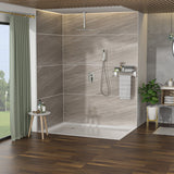 Dual Shower Head System With 12" Square Rain Shower And Rough In Valve