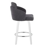Cinch - Contemporary Fixed-Height Swivel Counter Stool (Set of 2) - White Wood