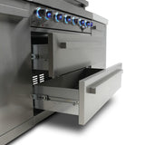 Mont Alpi Original Series 8 Ft Propane Outdoor Kitchen Island w/ Side Burner- MAi805