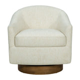 Upholstered Swivel Chair - Cream